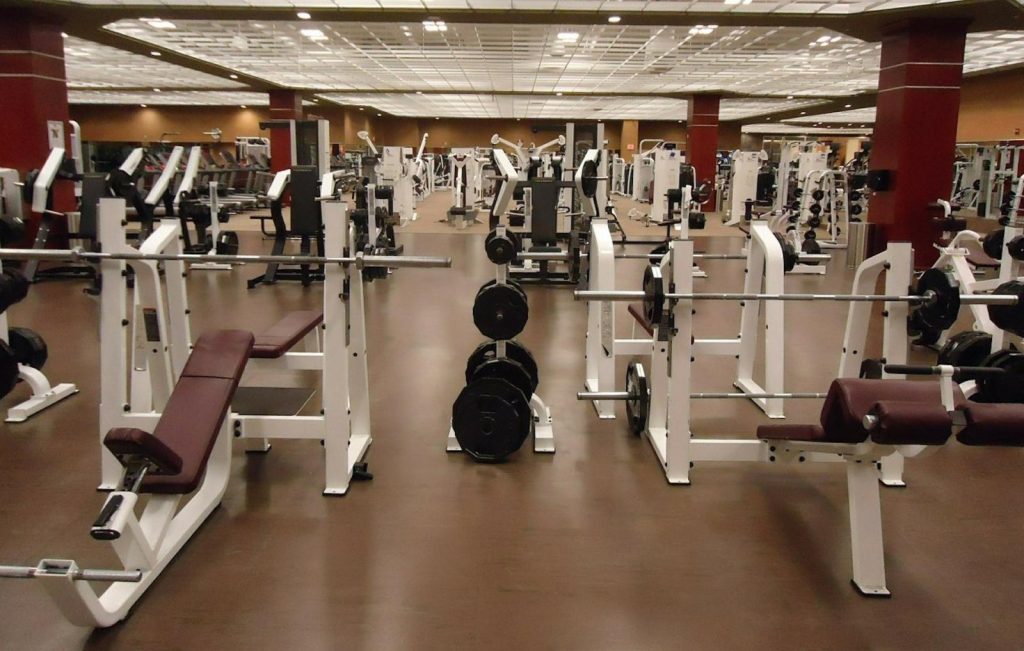 Sporten in een fitnessclub